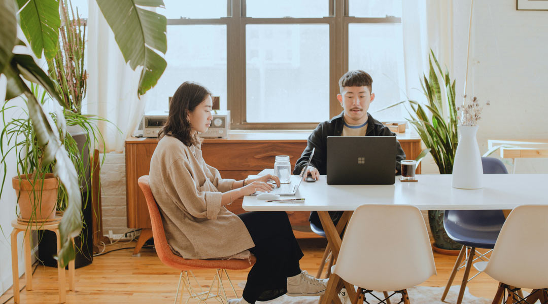 sustainable coworking workers